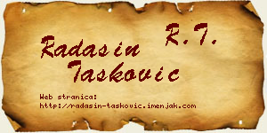 Radašin Tasković vizit kartica